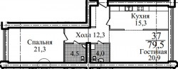 Планировки квартир в  ЖК - «Берег» (4).jpg