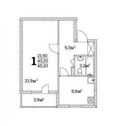 Планировки квартир в ЖК - «Метелица» (4).jpg