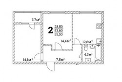Планировки квартир в ЖК - «Метелица» (3).jpg