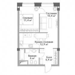 Планировка квартир в Апарт - квартал Loft Post фото (3).jpg