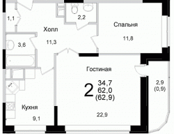 Планировка квартир в ЖК Прима Парк (3).gif