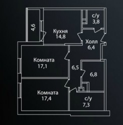 Планировка квартир ЖК Сокольный форт фото - 5.jpg
